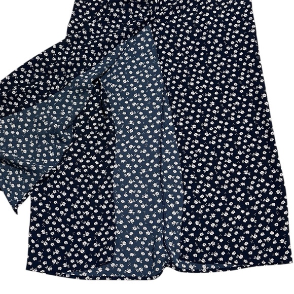 Candie’s Women XS Lace Bodice Navy Floral Maxi Dress Spaghetti Strap - Picture 8 of 12